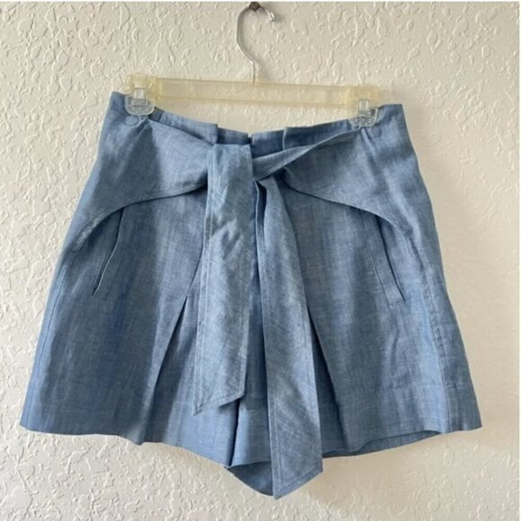 3.1 Phillip Lim Chambray Belted Paperbag shorts - Picture 2 of 12